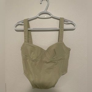 Zara green corset top